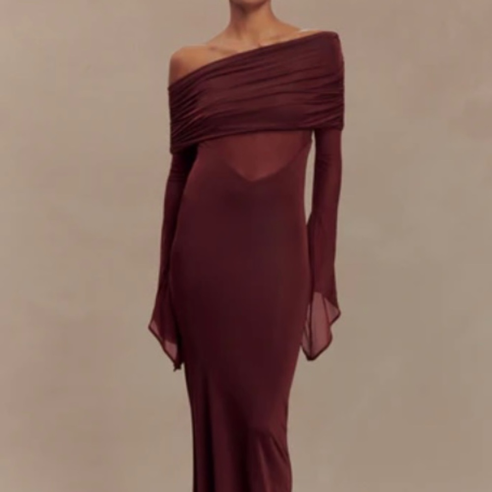 Meshki burgundy dress